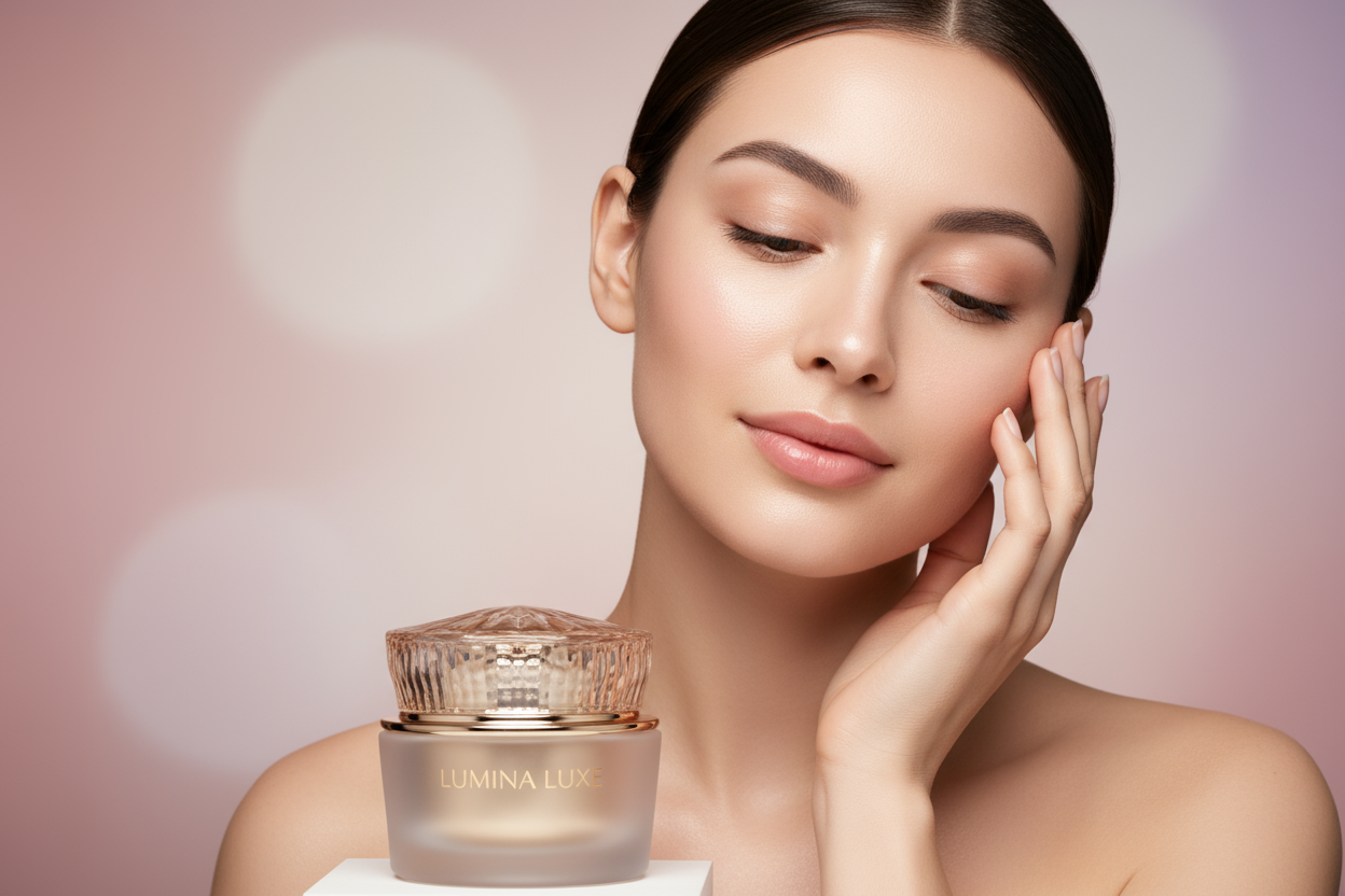 beauty cream with a girl