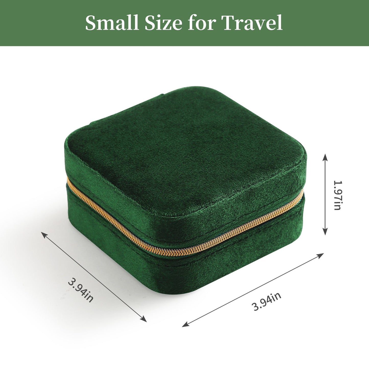 Velvet Travel Jewelry Box Organizer