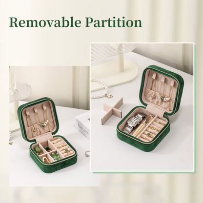 Velvet Travel Jewelry Box Organizer