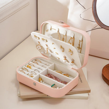 Portable Travel Leather Jewelry Box