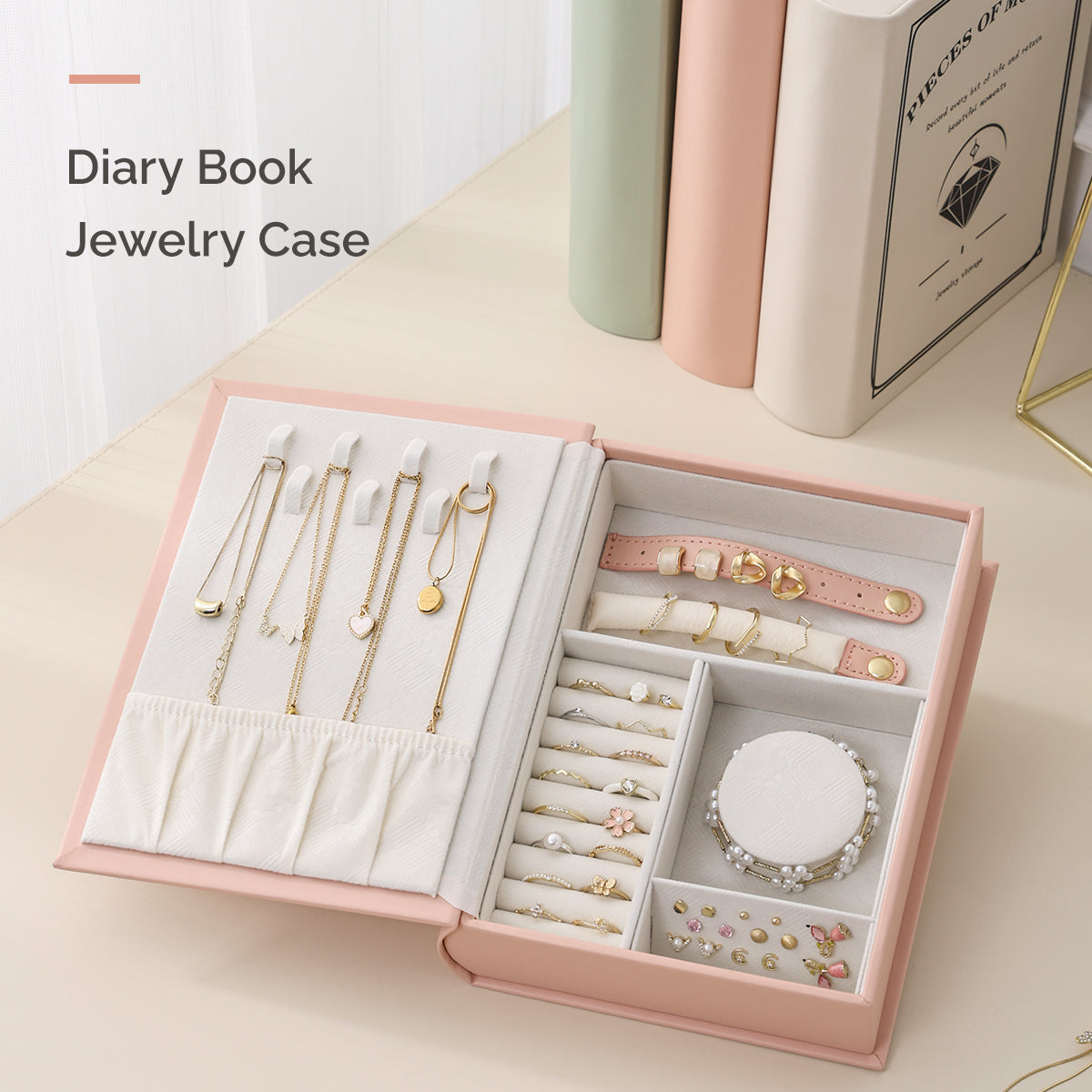 PU Leather Magic Book Design  Jewelry Case