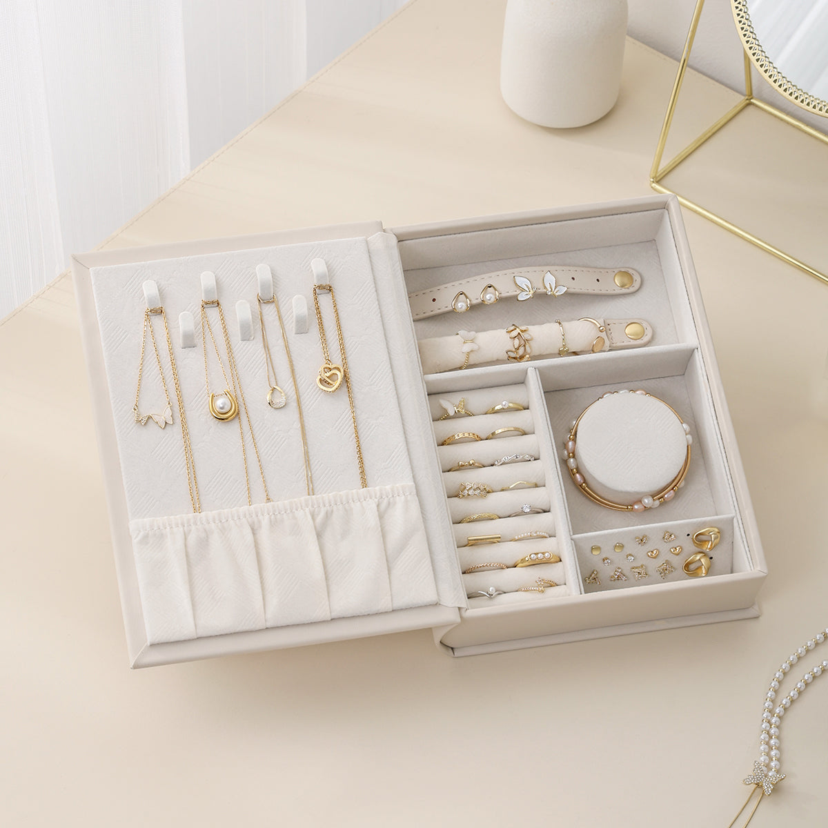 PU Leather Magic Book Design  Jewelry Case