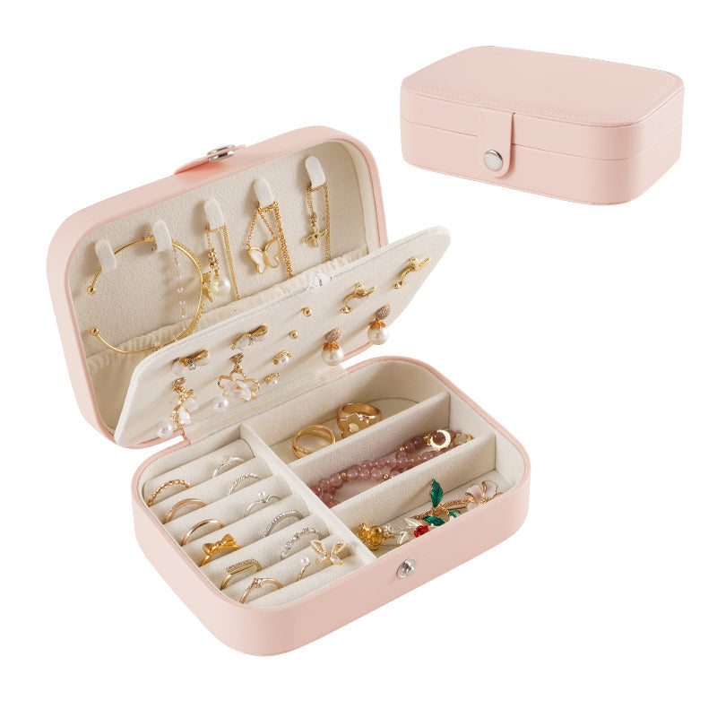 Portable Travel Leather Jewelry Box