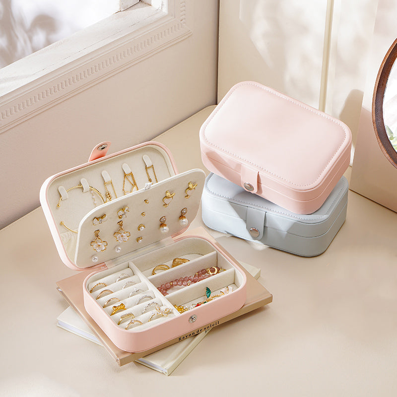 Portable Travel Leather Jewelry Box