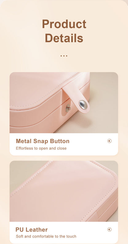Portable Travel Leather Jewelry Box