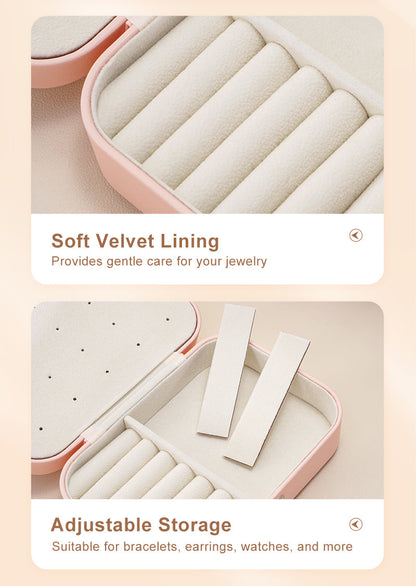 Portable Travel Leather Jewelry Box