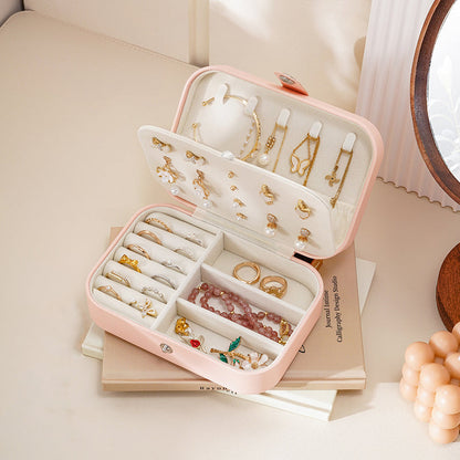 Portable Travel Leather Jewelry Box