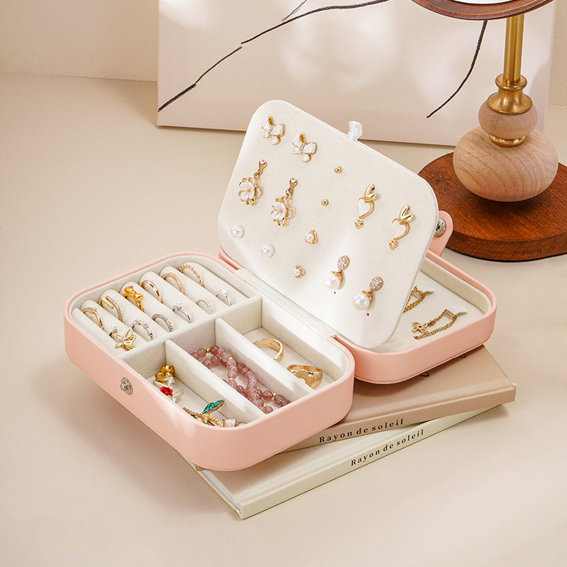 Portable Travel Leather Jewelry Box