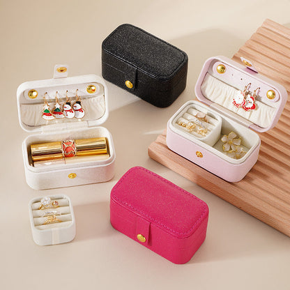 Travel Mini Jewelry Box Lipstick Storage Case