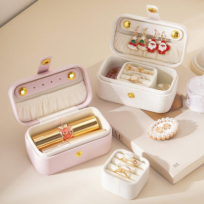 Travel Mini Jewelry Box Lipstick Storage Case